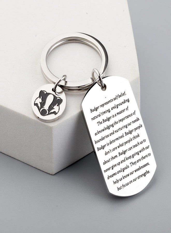 OKEYCH Honey Badger Lovers Gift Honey Badger Keychain Who Loves Honey Badgers Jewelry Animal Lover G-ift Zookeeper G-ift (Honey Badger Keychain) - Image 3